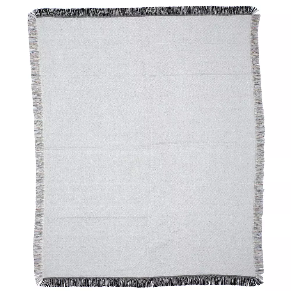 Tapisserie tissée à franges 50" x 60" 500GSM - Couleur intégrale