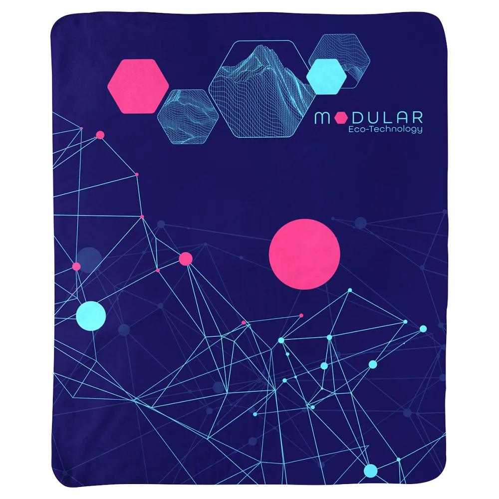 Couverture en peluche Sherpa Micro-Mink 50" x 60" 430GSM - Couleur intégrale