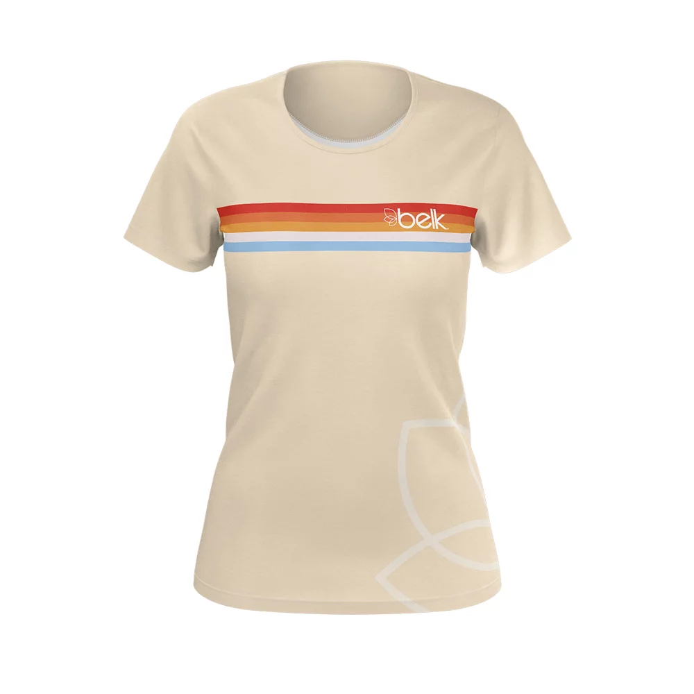 T-shirt à manches courtes pour femmes HAZEL Import avec impression par sublimation de teinture.