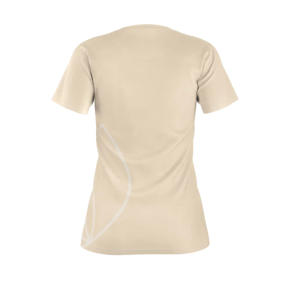 T-shirt à manches courtes pour femmes HAZEL Import avec impression par sublimation de teinture.