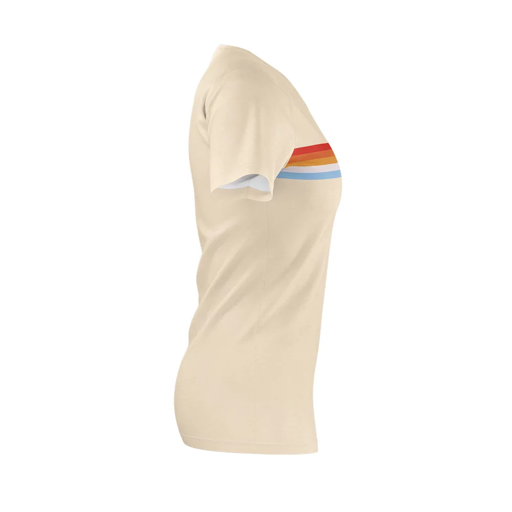 T-shirt à manches courtes pour femmes HAZEL Import avec impression par sublimation de teinture.