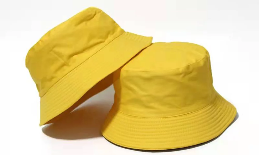 Chapeau seau en coton à double face