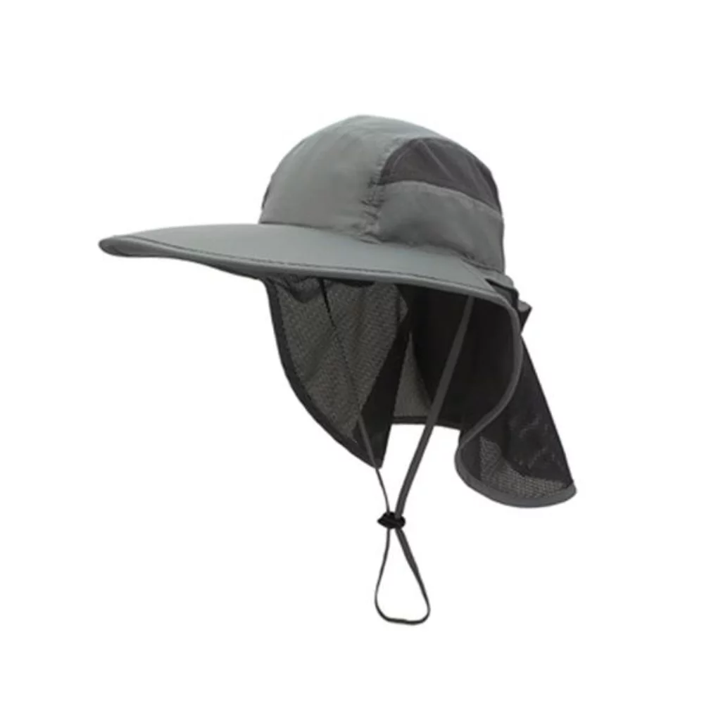 Chapeau de soleil/pêche en filet avec cape pour le cou
