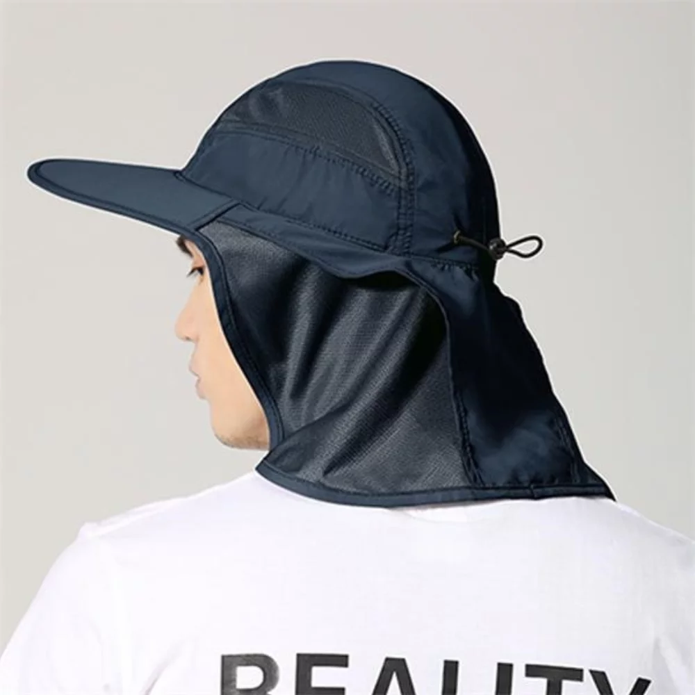 Chapeau de soleil/pêche en filet avec cape pour le cou