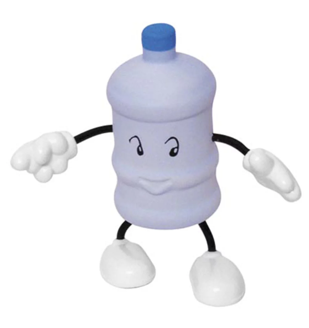 Figurine anti-stress en forme de bouteille d'eau