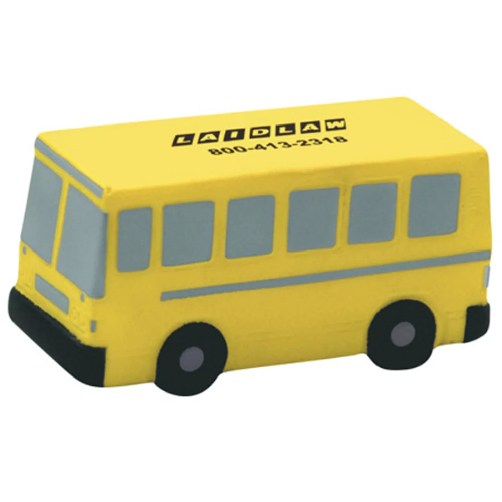 Soulage-stress en forme de bus scolaire à l'avant plat
