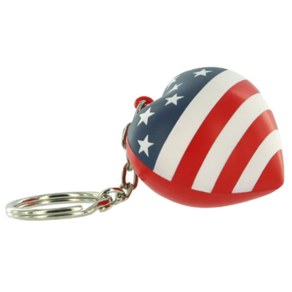 Porte-clés anti-stress en forme de cœur patriotique pour la Saint-Valentin