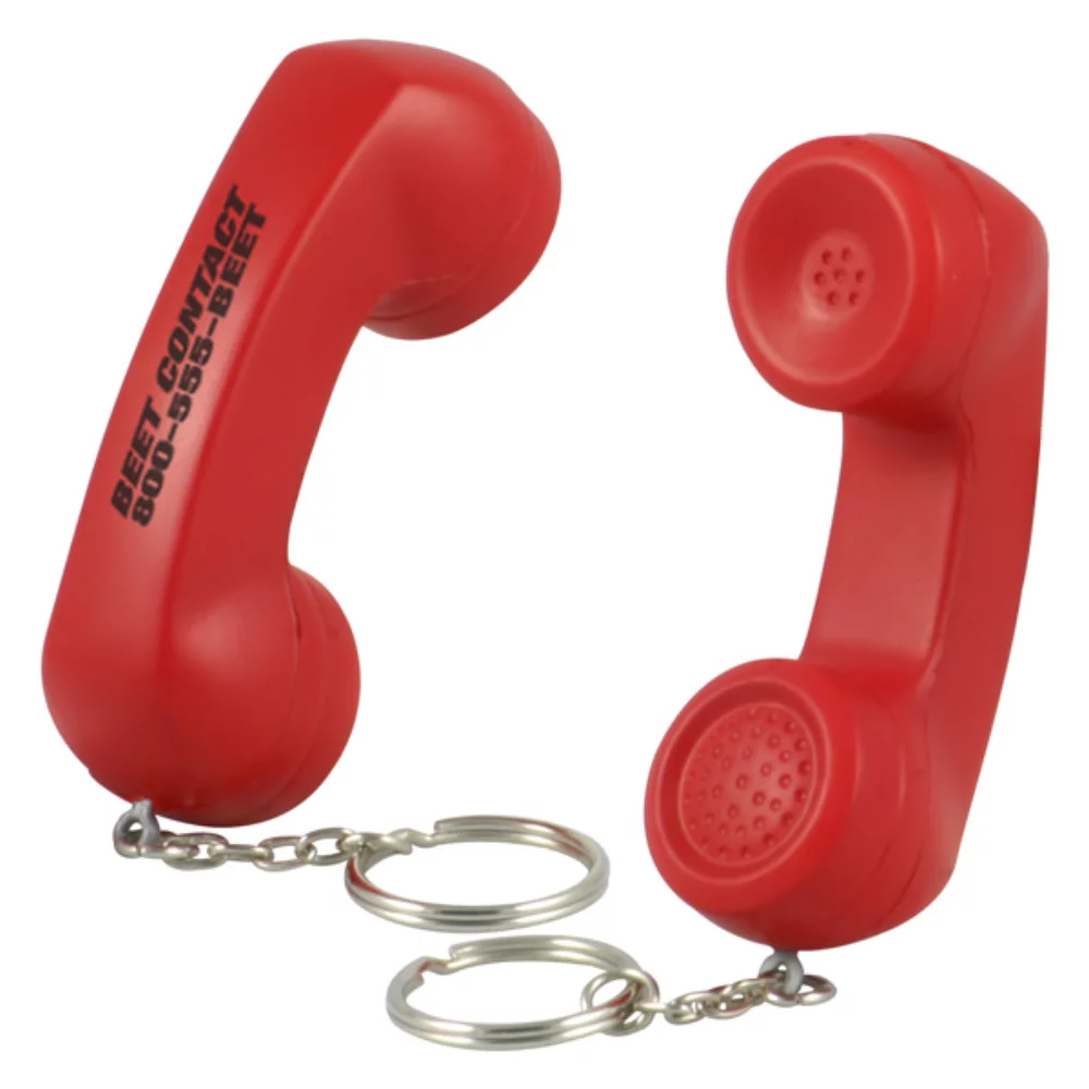 Porte-clés anti-stress en forme de combiné téléphonique
