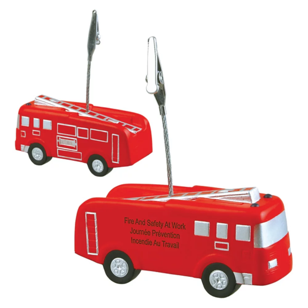 Porte-mémo en forme de camion de pompiers anti-stress