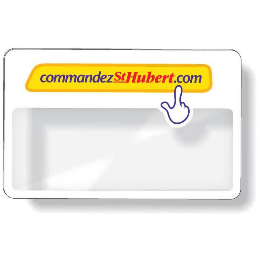 Loupe en plastique transparent pour portefeuille (2,125" x 3,375"), couleur intégrale