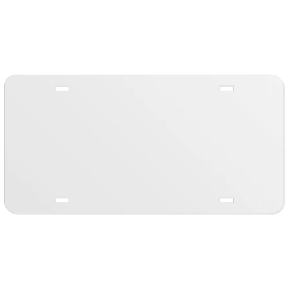 Plaques d'immatriculation de voiture .055 en styrène blanc (5,875" x 11,875") en couleur numérique complète