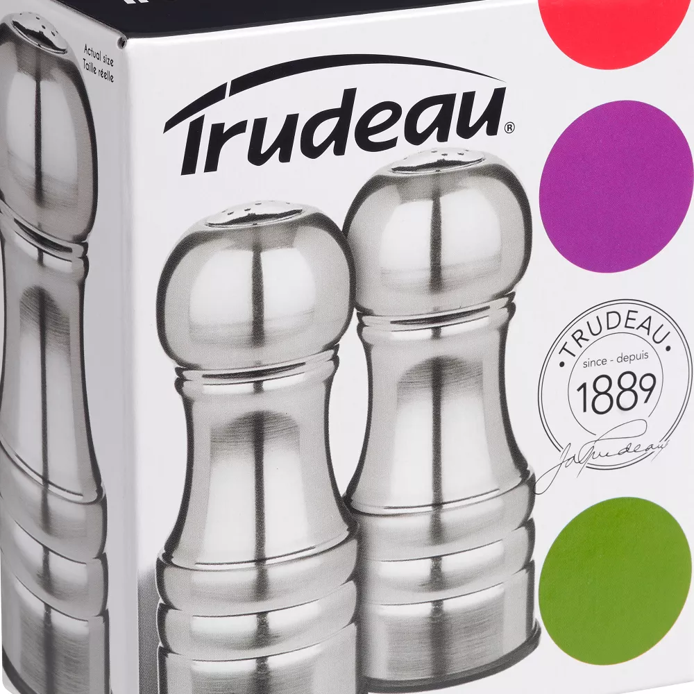 Moulins à sel et poivre en acier inoxydable de 4,5 pouces de la marque Century.
