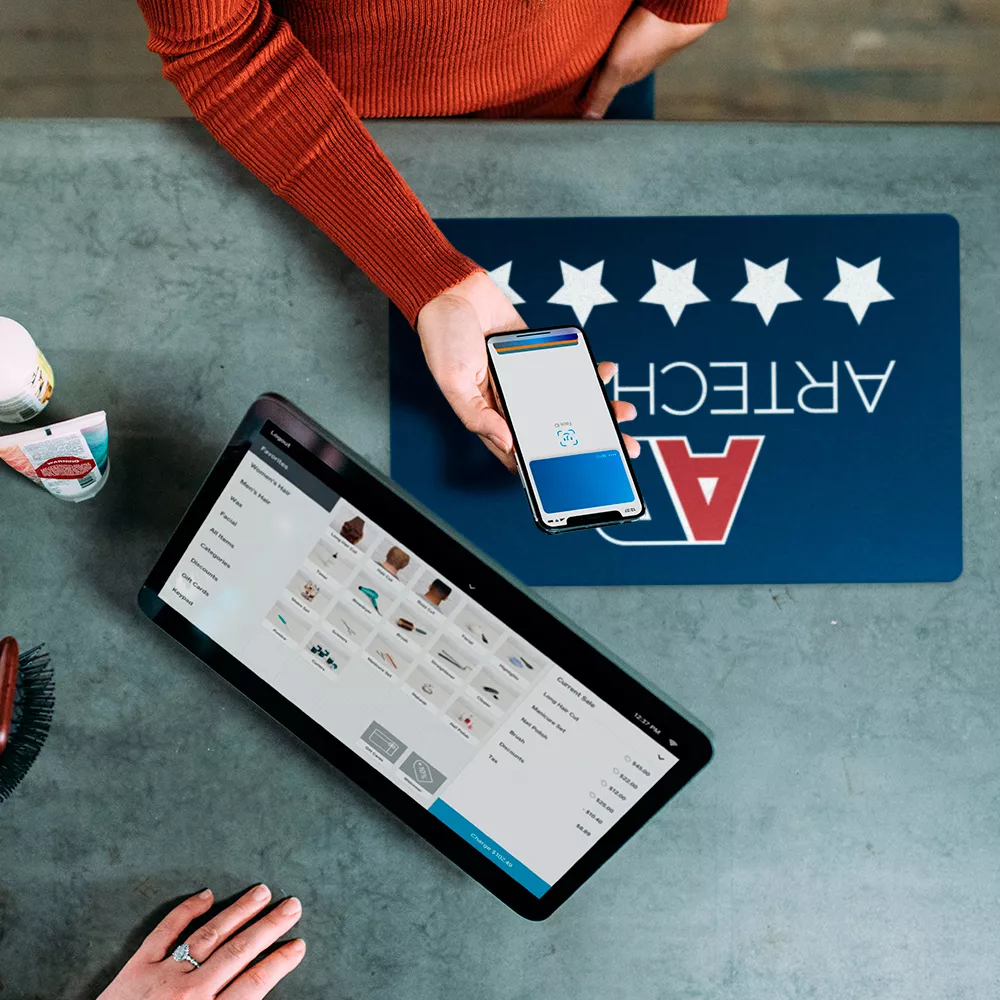 Counter Mats 11" x 17" Clear Textured Vinyl Top, Non-Slip Back, Full Colour Digital Imprint