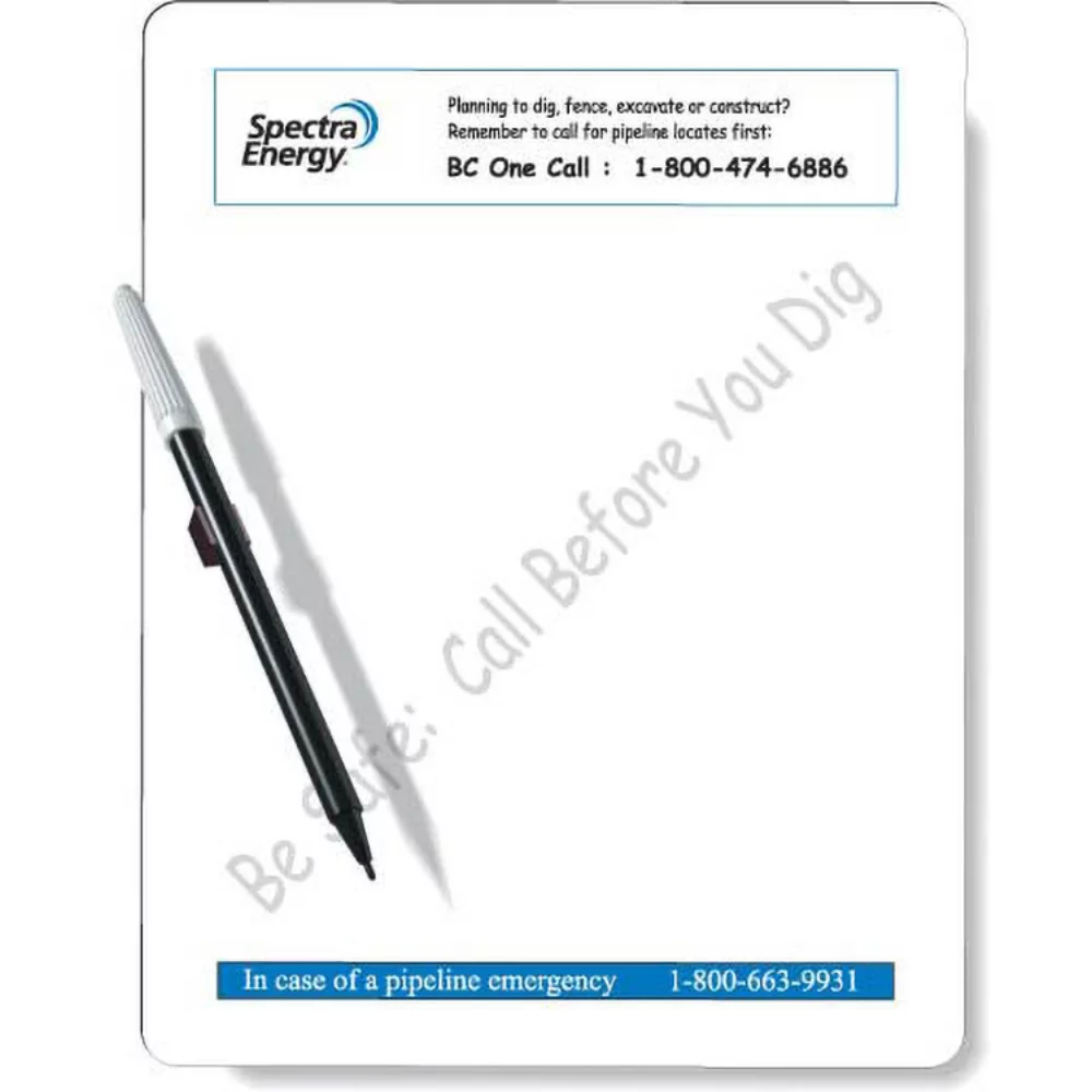 Tableau mémo magnétique complet, rectangle 8,5"x11" coins arrondis, couleur unie