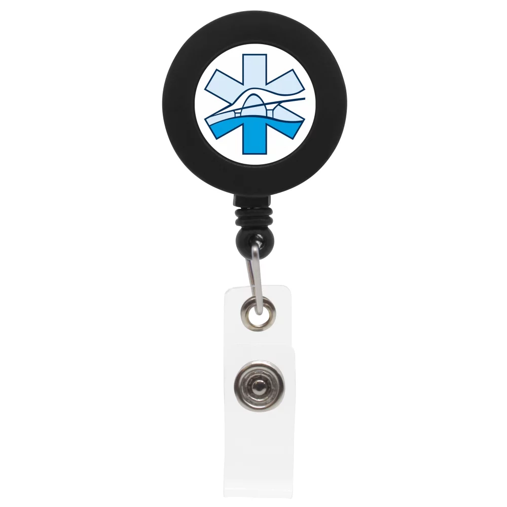 30" Porte-badge rétractable avec pince crocodile pivotante