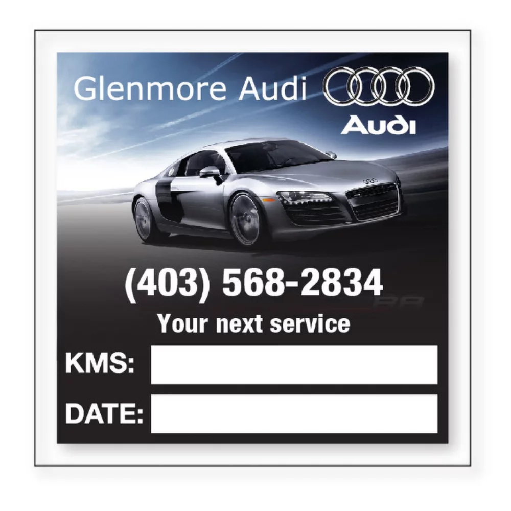 Clear Vinyl Service Decal in Full Colour (Read Inside Only) (1.88"x1.88")