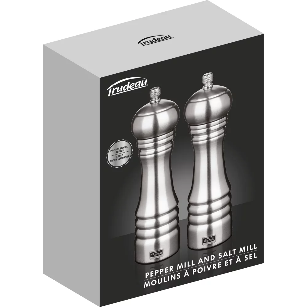 8" Professional Peppermill & Saltmill Stainless Steel