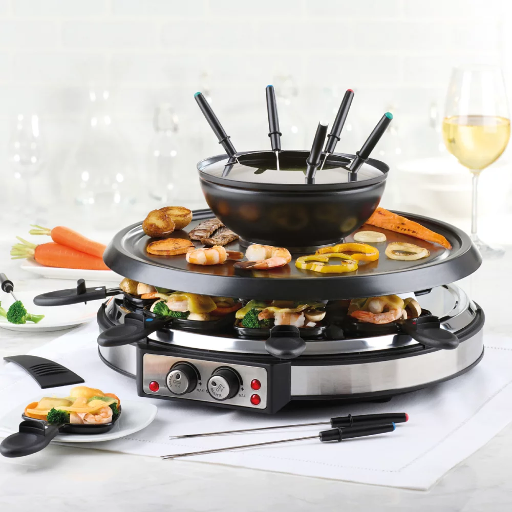 Combinaison Party Grill + Fondue pour 8 personnes