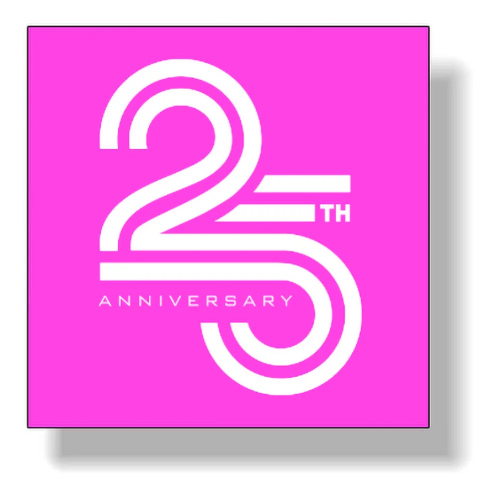 Fluorescent Pink Paper Butt-Cut Roll Labels (24 sq/in), Spot Colour