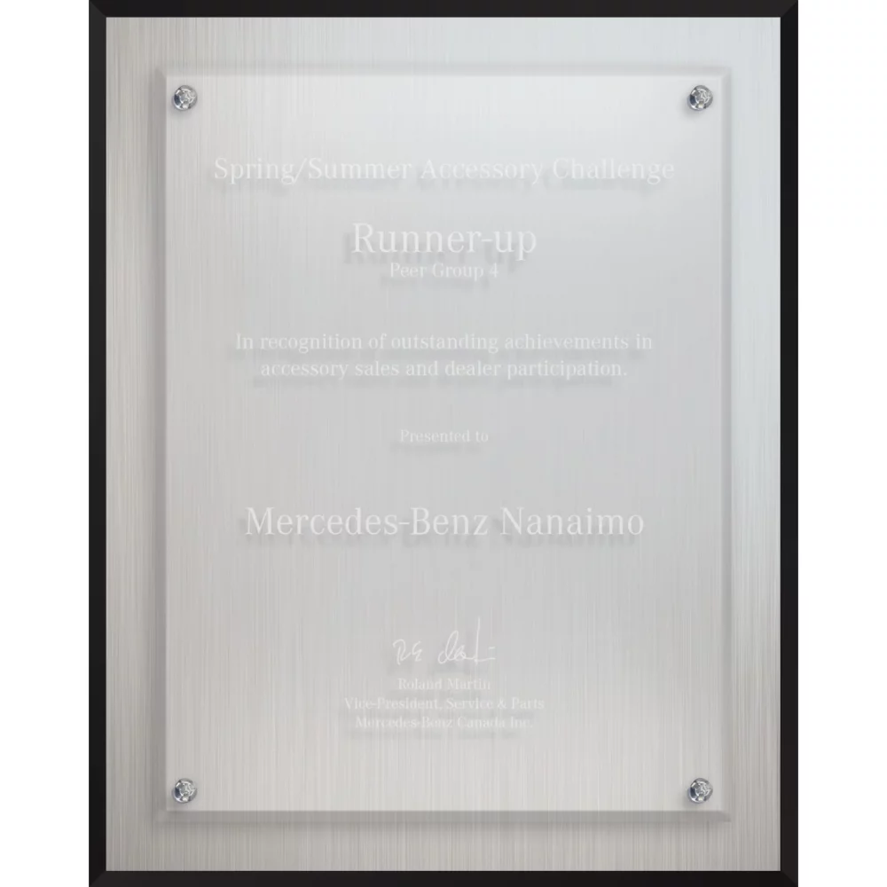 Econo Series Aluminum Plaque (8"x 10"x 1) Laser Engraved