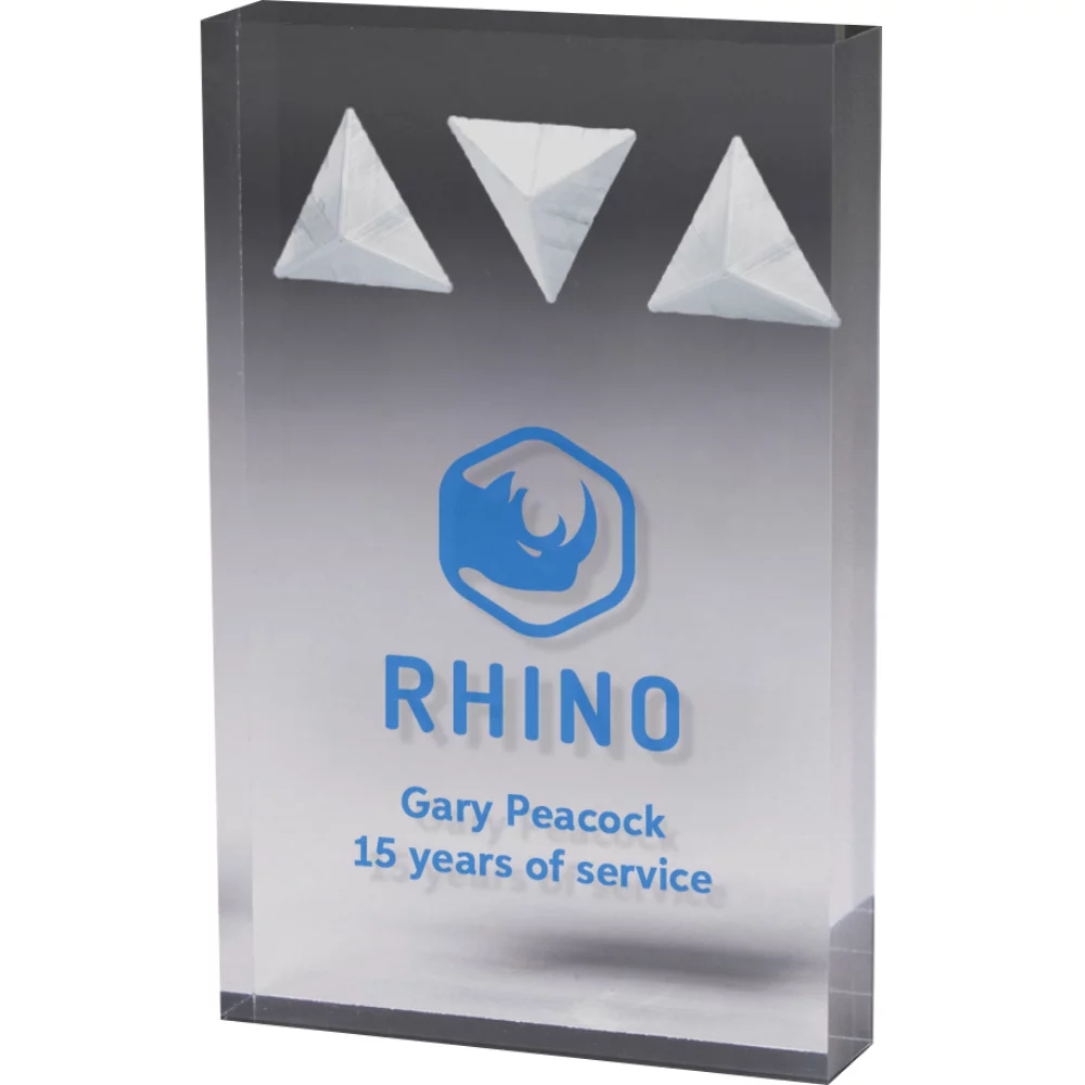 Rectangle Deep Etch Award (5"x 7"x 3/4") Screen-Printed