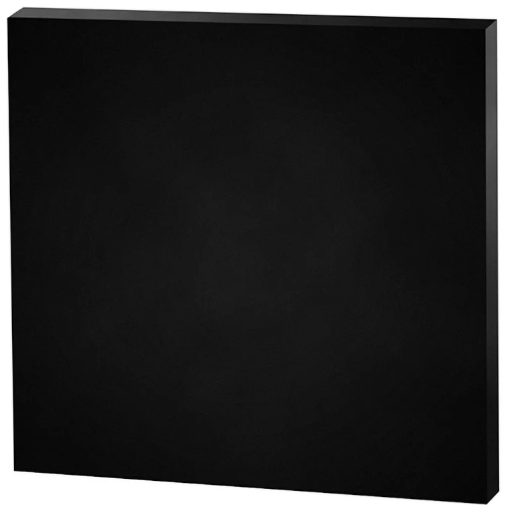 Black Square Acrylic Paper Weight (4"x 4"x 3/8") Screen-printed