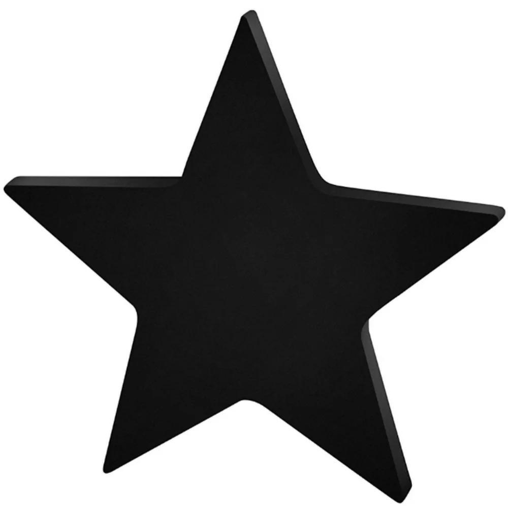 Presse-papiers acrylique Black Star (5" x 5" x 3/8") avec image photo en couleur intégrale.