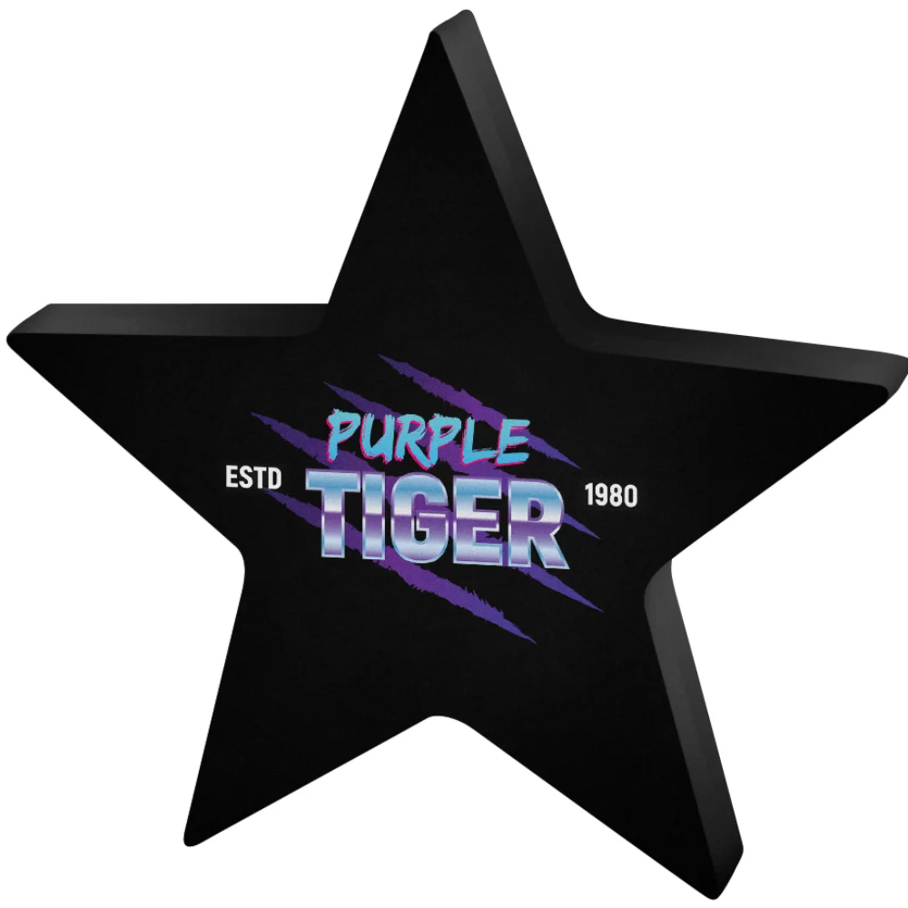Black Star Acrylic Paper Weight (5"x 5"x 3/8") Full Colour PhotoImage