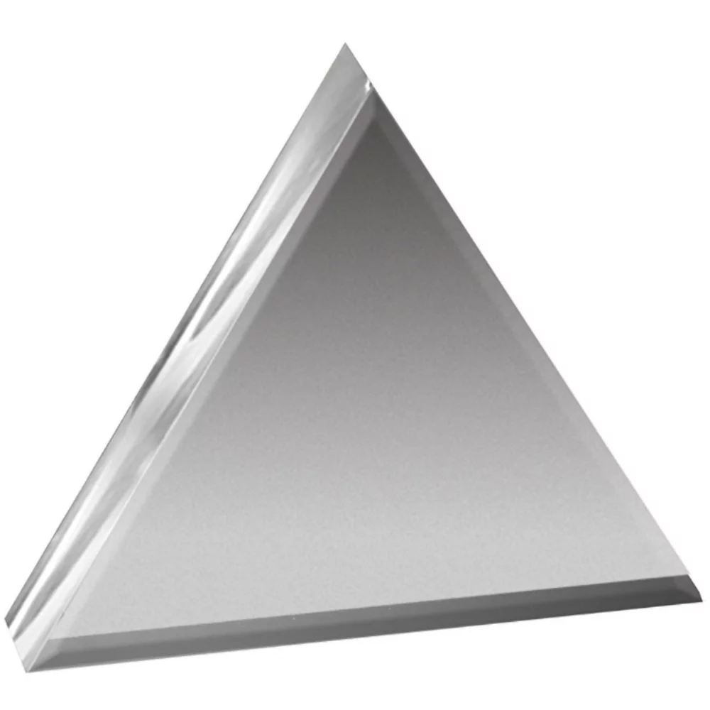 Clear Triangle Acrylic Paperweight (4"x 4"x 3/4") Screen-Printed