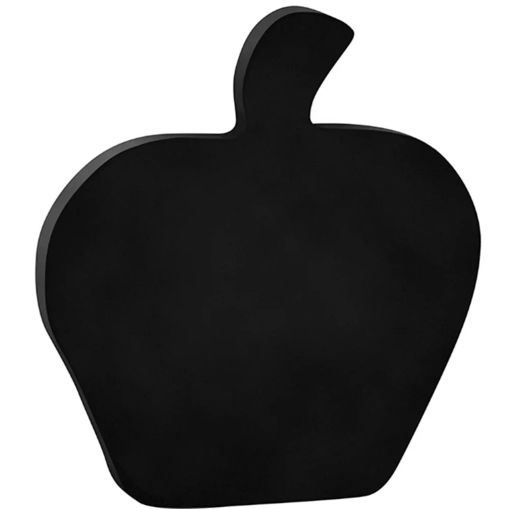 Black Apple Acrylic Paper Weight (4 1/8"x 4 5/8"x 3/8") Screen-Printed