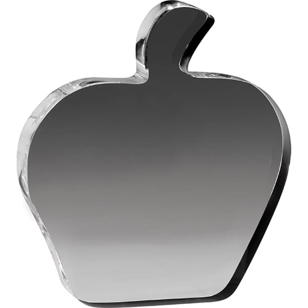 Poids en papier transparent pour pomme (4 1/8" x 4 5/8" 3/4") Image photo couleur complète