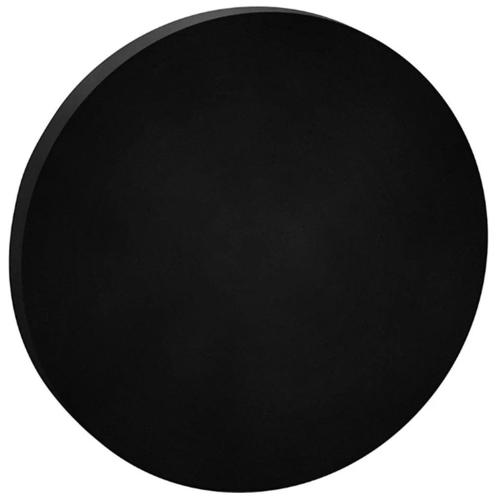 Black Circle Paperweight (4" dia. x 3/8") Screen-printed