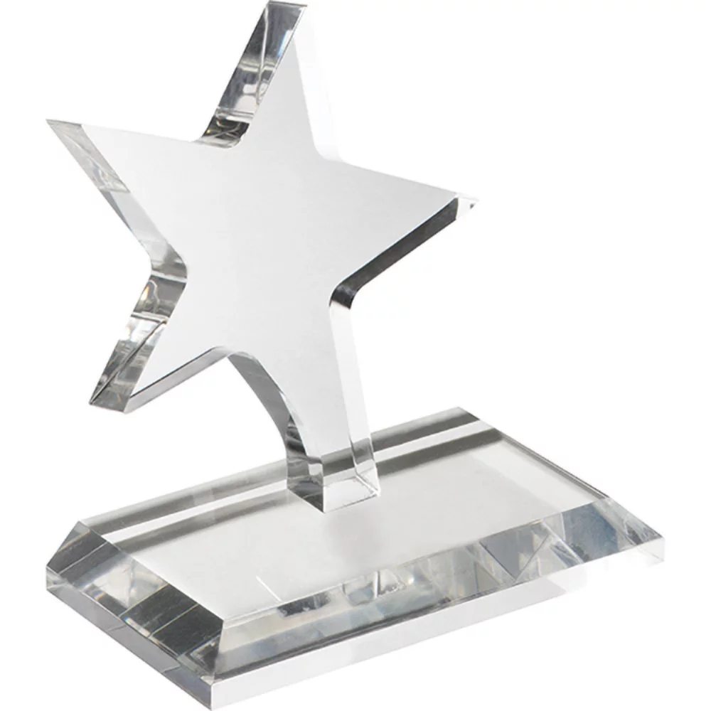 Clear Dancing Star Award (5 1/2"x 6"x 3/4") Screen-Printed