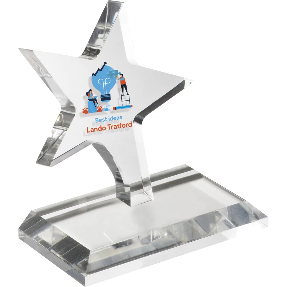 Clear Dancing Star Award (5 1/2"x 6"x 3/4") Full Colour PhotoImage