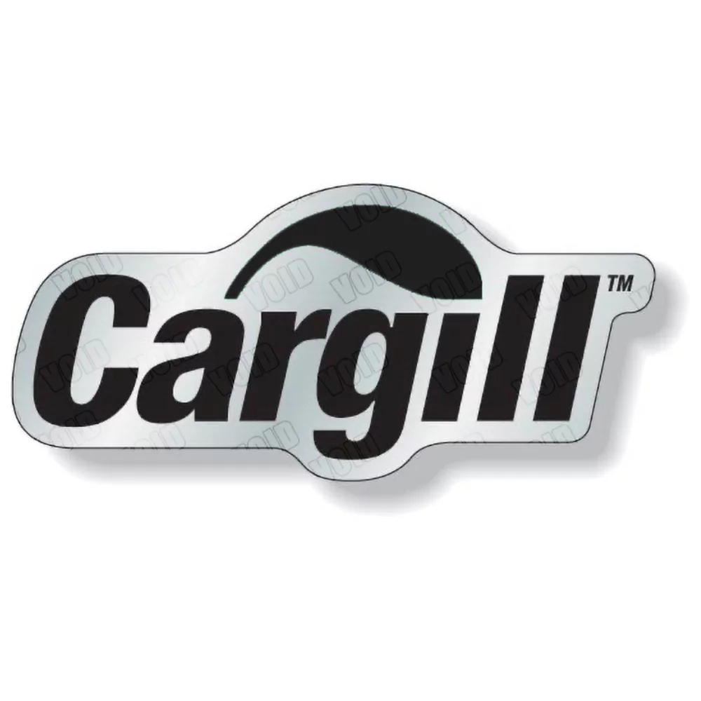 351 to 400 Sq. Inch Custom Bright Silver Polyester Decal w/ Void Imprint