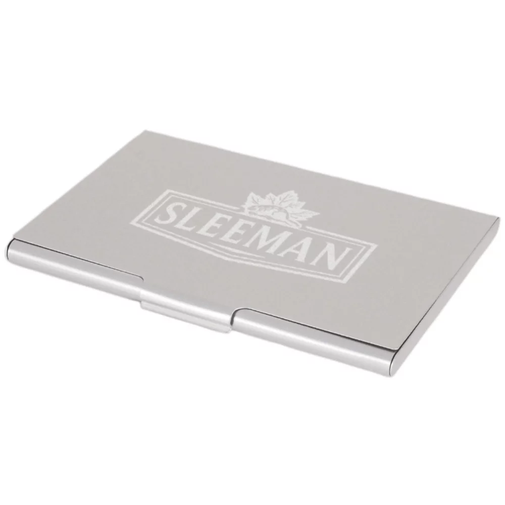 Porte-cartes de visite en aluminium (3 7/8"x2 1/2"x1/4") gravé au laser