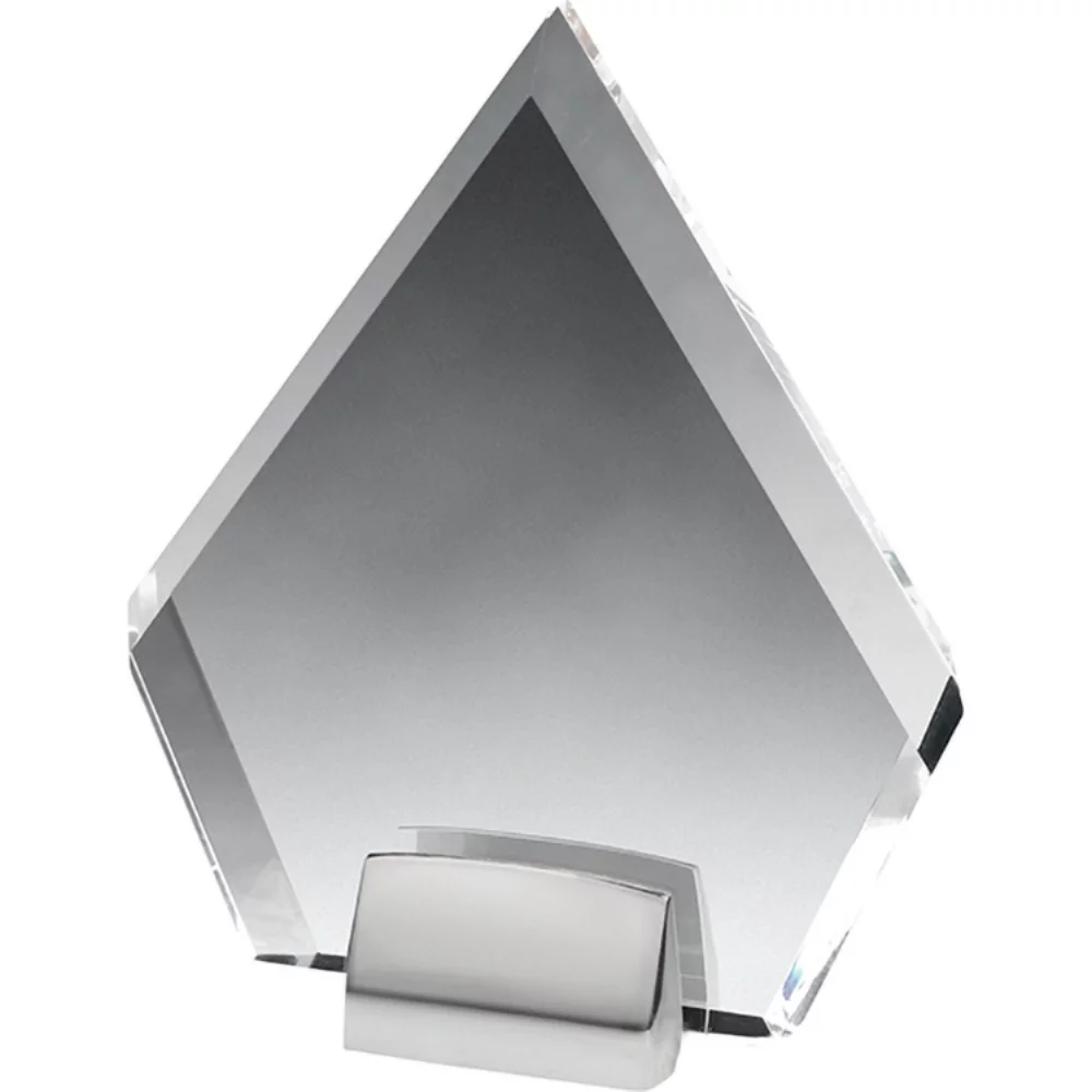 Chrome Base Clear Acrylic Diamond Award (6'x 7"x 3/4") Full Colour PhotoImage