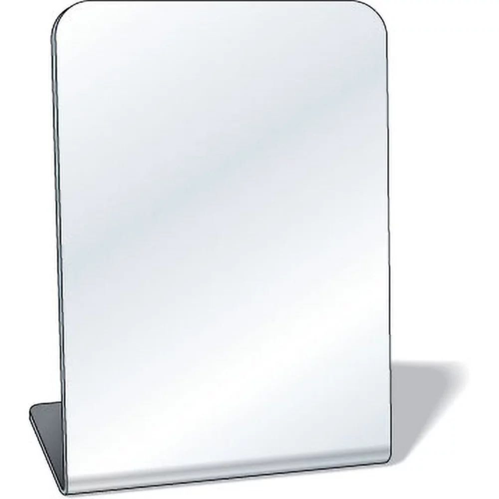 Miroir en plastique acrylique autoportant, rectangle de 3"x3.9", couleurs unies
