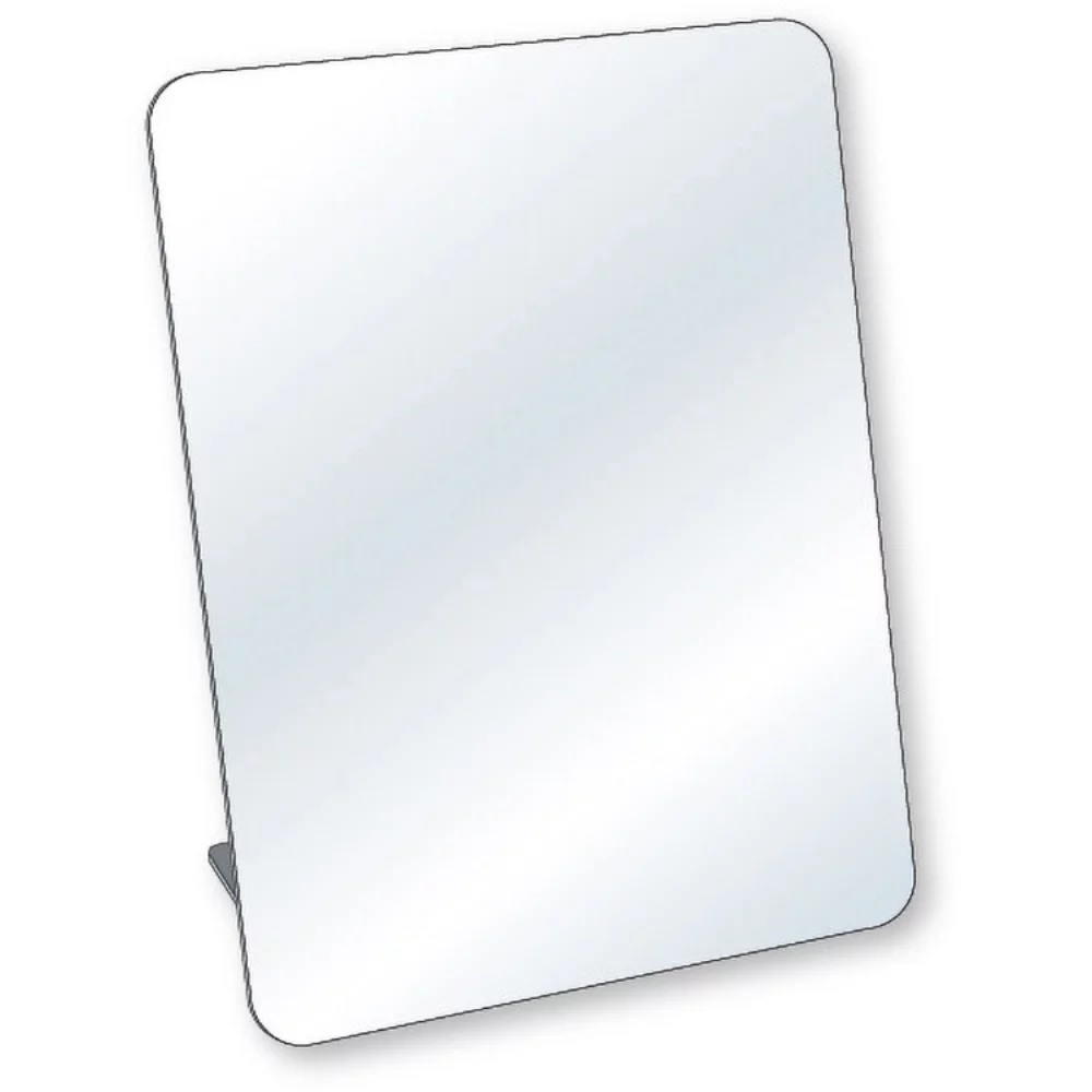 Free-Standing Acrylic Plastic Mirror, 6"x8" Rectangle, Spot Colours