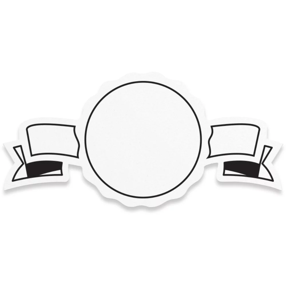 Stock Shape White Gloss Removable Adhesive Roll Labels - Anniversary Banner (1.25" x 2.5") Flexo