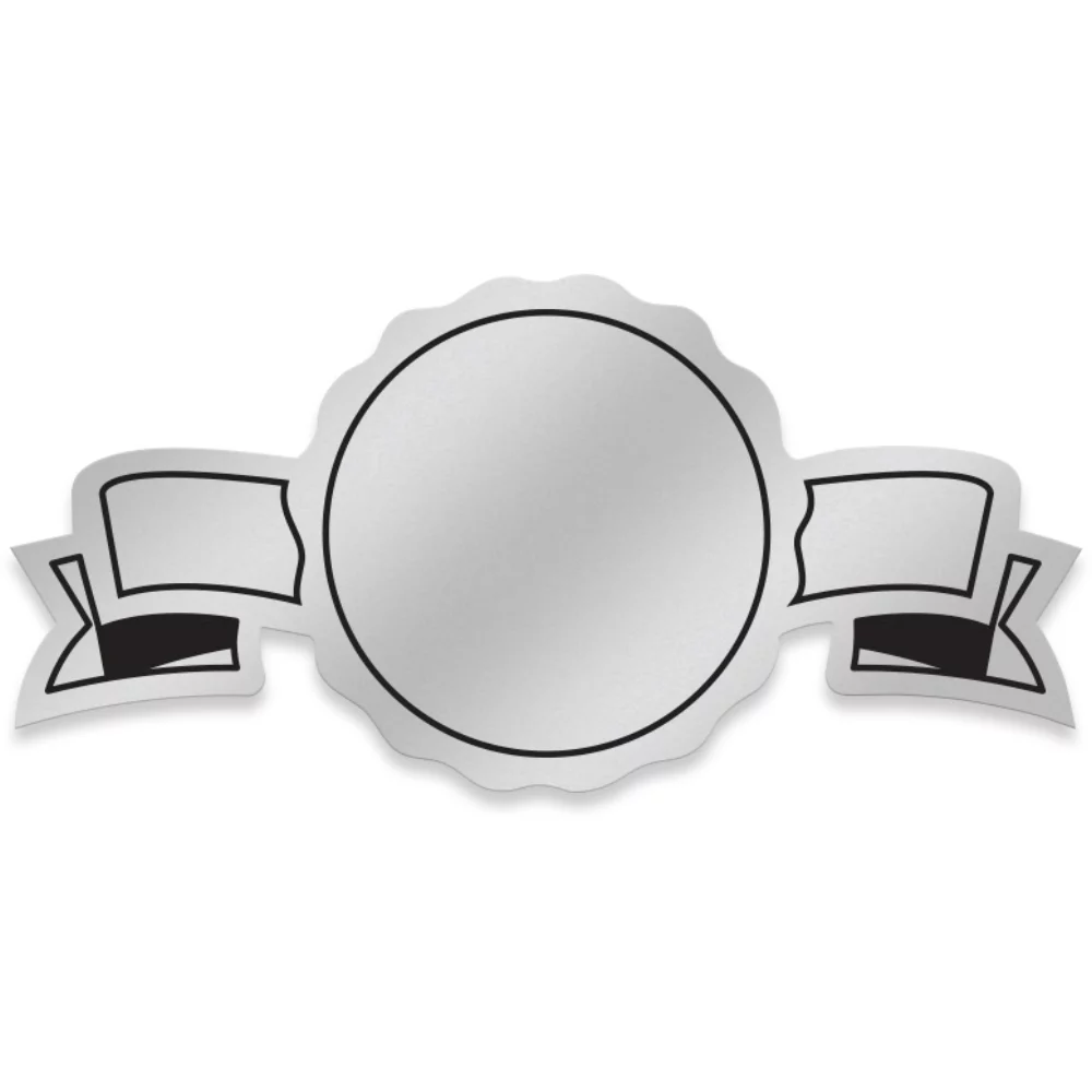 Dull Silver Foil Paper Stock Banner Roll Labels (1.25"x2.5")