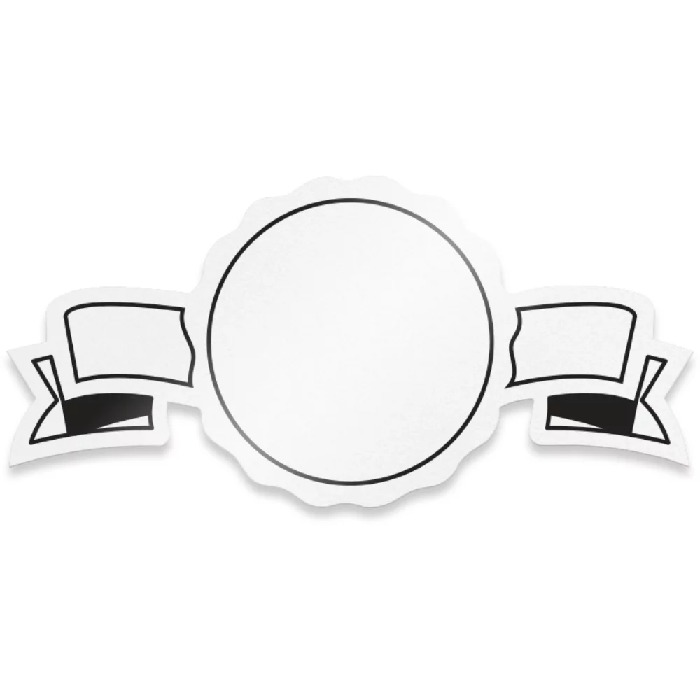 White Gloss Polypropylene Stock Banner Roll Labels (1.25"x2.5")