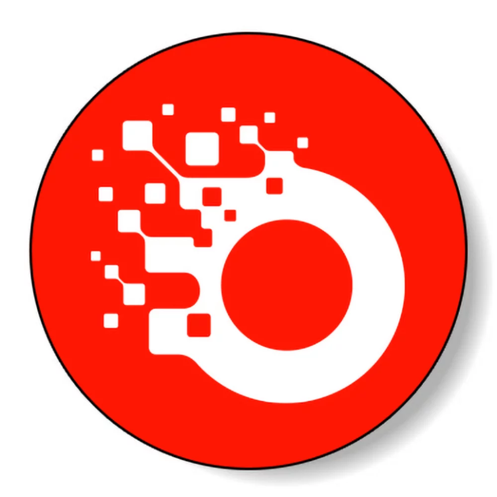 Fluorescent Red Paper Roll Labels Stock Circle (2" Dia.)