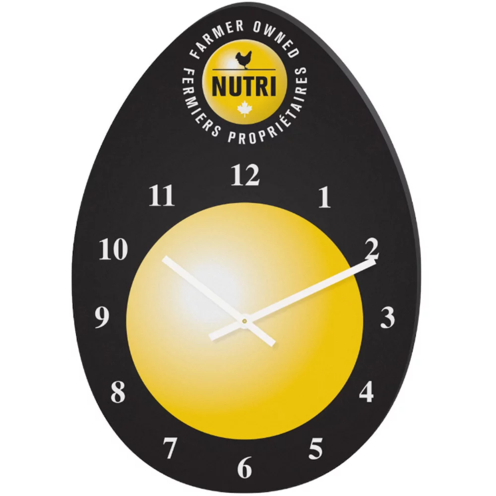 Custom Black Acrylic Clock with Full Colour Imprint