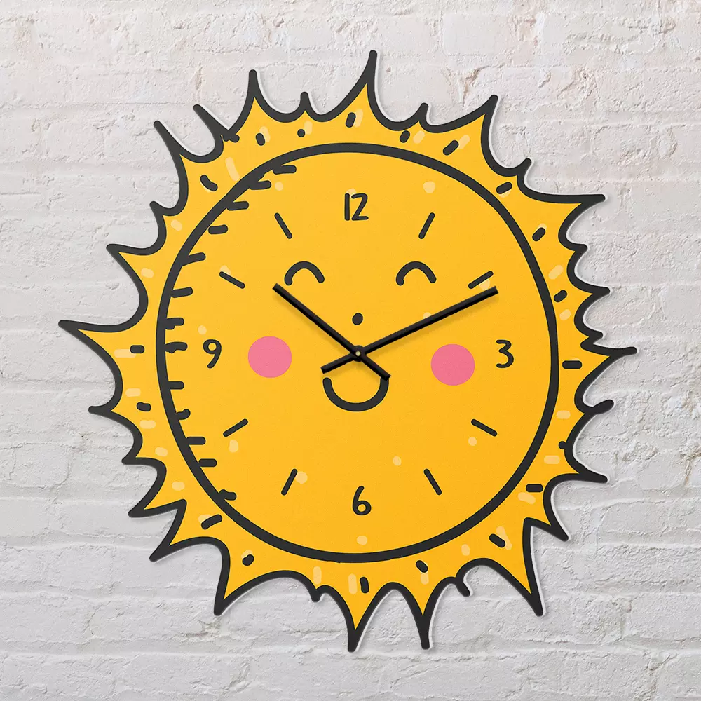 Custom White Acrylic Clock with Full Colour Imprint