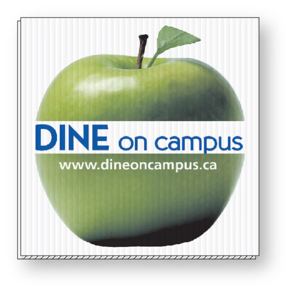 Panneau en coroplast blanc de 5/32", rectangle de 12"x12", couleur pleine.