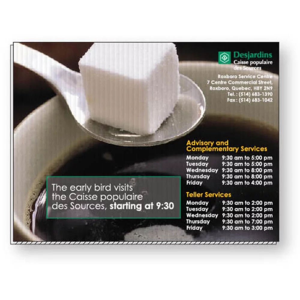 5/32" White Coroplast Sign, 11.25" x 15.25" Rectangle, Full Colour