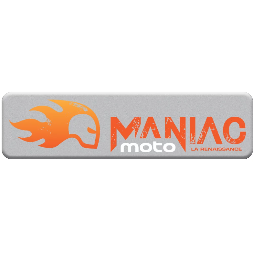 9 Sq. Inch Custom 4 Colour Process Matte Silver Polyester Domed Decal
