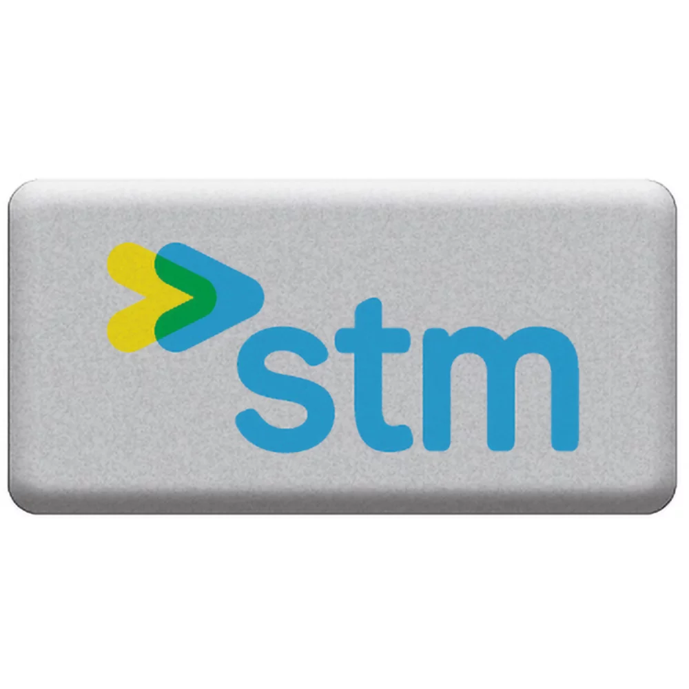 2 Sq. Inch Custom 4 Colour Process Matte Silver Polyester Domed Decal