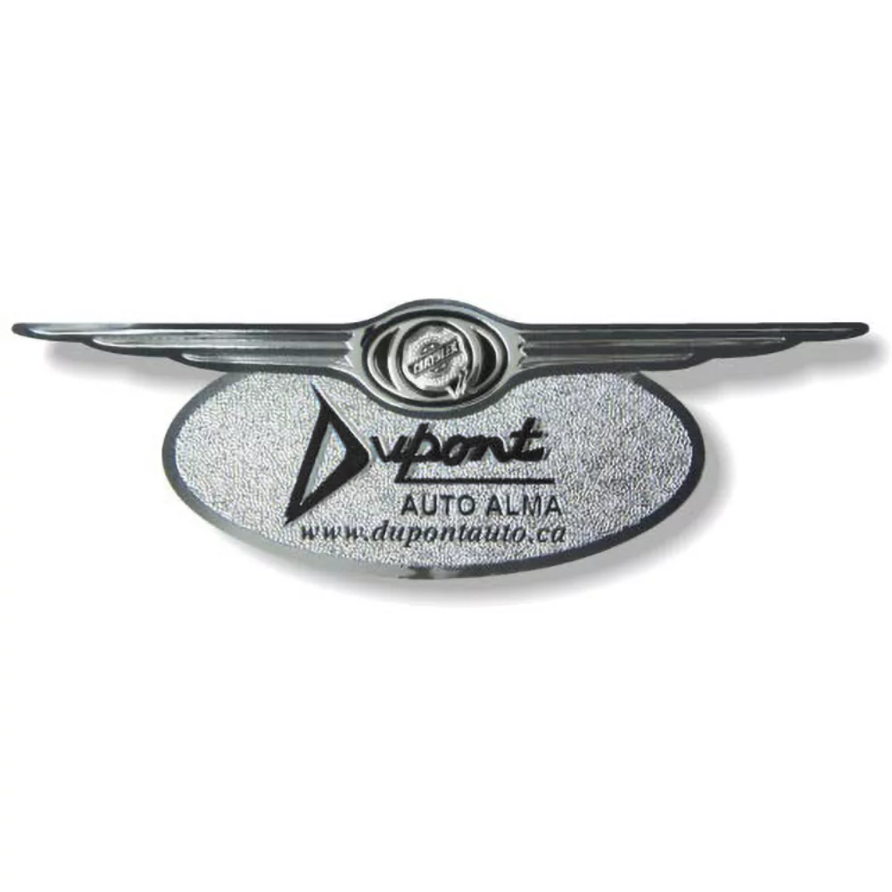 Custom Debossed Silver Polyester Decal in Spot Colours, up to 4 Sq/in